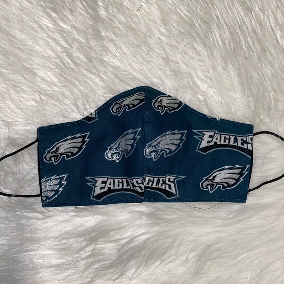 Face Mask w Filter Pocket Phila Eagles Glitter - Picture 3 of 3